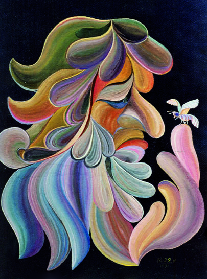 «Філософ». 1992. Деревостружкова плита, змішана техніка